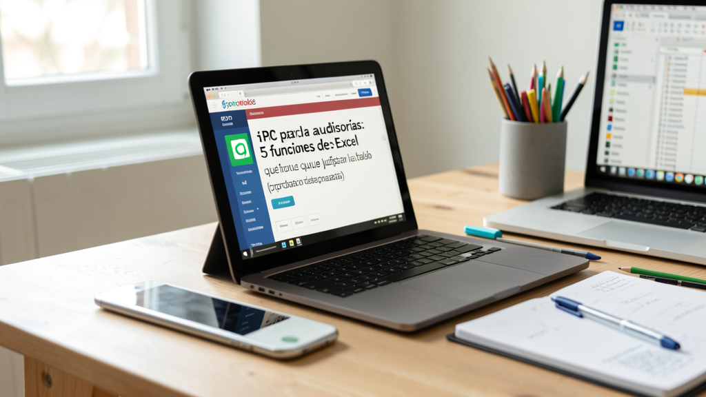 Imagen editorial que ilustra iPad vs PC para auditorías: 5 funciones de Excel que justifican la tableta
