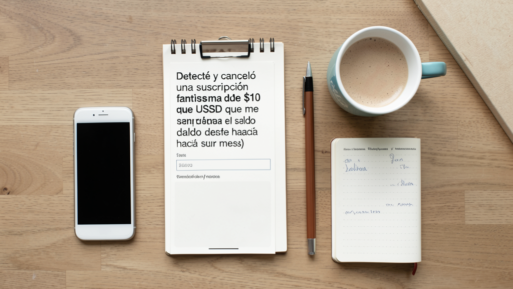 Imagen editorial que ilustra Detecté y cancelé una suscripción fantasma de $10 USD que me sangraba el saldo desde hacía seis meses